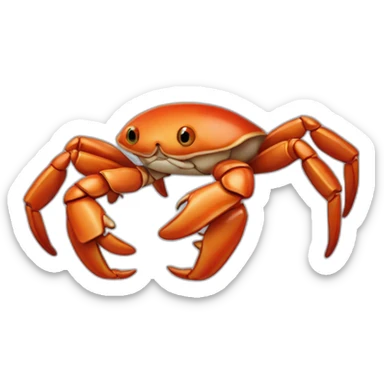 Crabe sur dauphin sticker