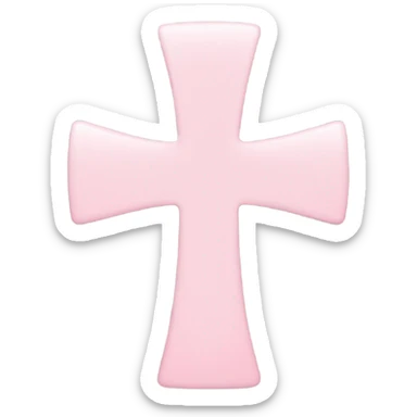 Light pink cross sticker