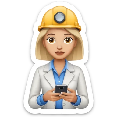 ARQUITECTA CPN UN CELULAR EN LA MANO sticker