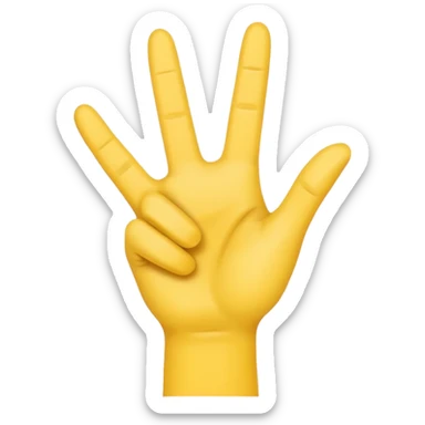 Make a YVL hand emoji doing the YVL hand signal sticker