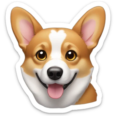 black and tan corgi sticker