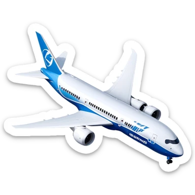 Boeing 787 Dreamliner - Boeing (Model Year: 2022) (Iconic colour: White with blue) sticker