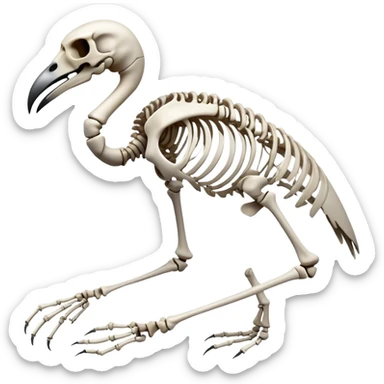 A bird skeleton sticker