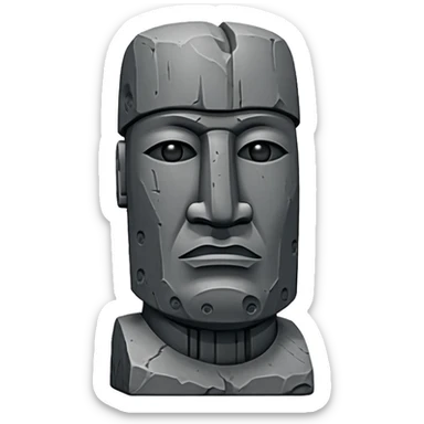 Sigma moai gigachad statue sticker