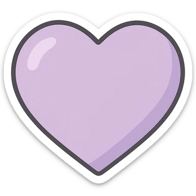 plump heart with slightly pointed bottom, icon-color-outlined style, no stripes or decoration, only shape, detailed shadows and highlights, thin clean contours, soft rounded shapes, pastel palette #98B5BC, #B5B3C1, #C9A3C9, #E4C0CA, #F7DCD1, #F7C0AA, modern Japanese pop art and sticker aesthetic, soft lighting, transparent background sticker