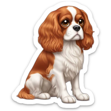  Cavalier King Charles Spaniel full body sticker
