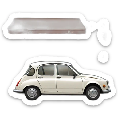 French car with a berret hat in Paris sticker