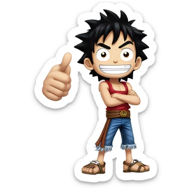Thumb up Luffy gear 5 sticker