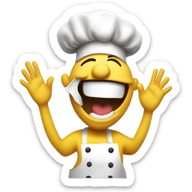 Yellow emotion emoji with chef’s kisses sticker