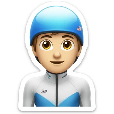 short track speed skater  sticker