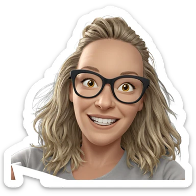 smiling girl in car interior sticker