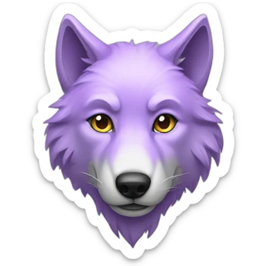 Light purple wolf sticker