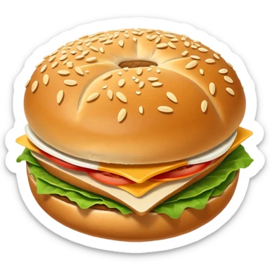 Sandwich bun sticker