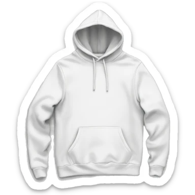 Plain White color pullover hoodie no person sticker