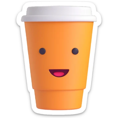 A coffee cup sticker