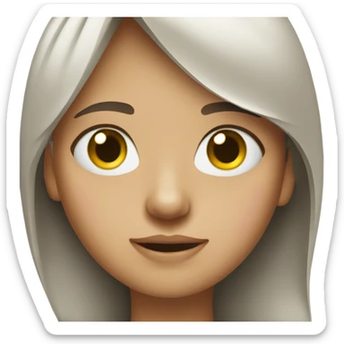 A girl that put hand on one eye sticker