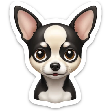 Black-and-white Chihuahua sticker