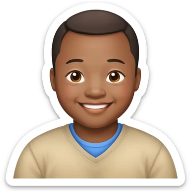 Down syndrome Chinese black man sticker