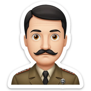 A MAN WITH MUSTACHE HEIL HITLER sticker