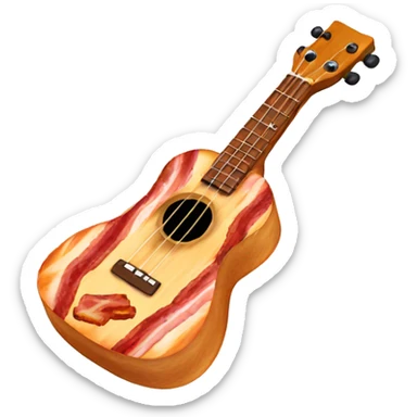 bacon ukulele sticker