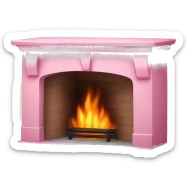 Winter Pink FirePlace sticker
