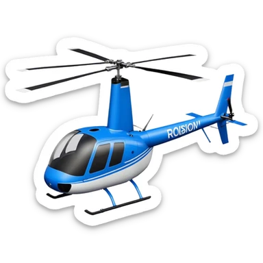 Robinson R44 - Robinson Helicopter Company (Model Year: 2021) (Iconic colour: Blue) sticker