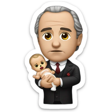 Vito Corleone with baby pacifier sticker