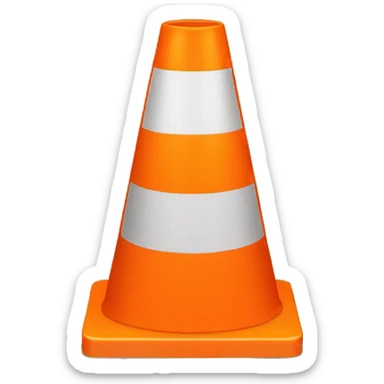 orange traffic cone sticker