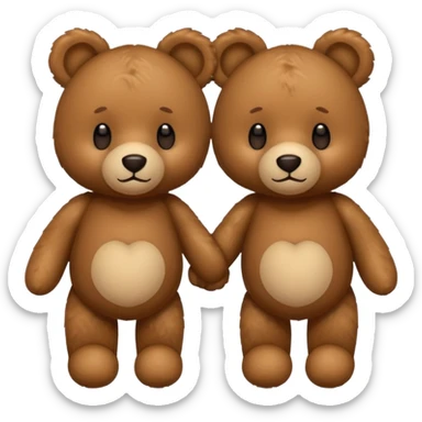 2 Teddy bears in love sticker