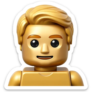 lego homme doré sticker