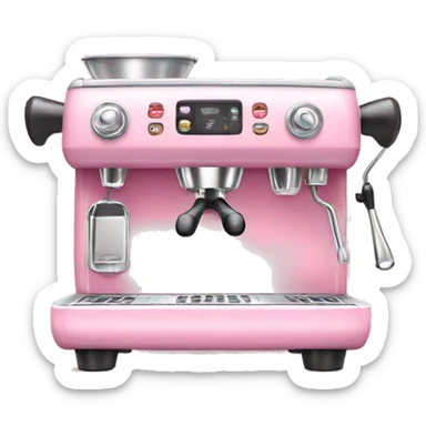 Pink espresso machine sticker