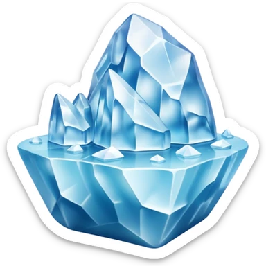 A 3D iceberg in Apple Memoji style
 sticker