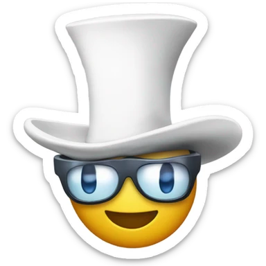 un pesce col cappello  sticker