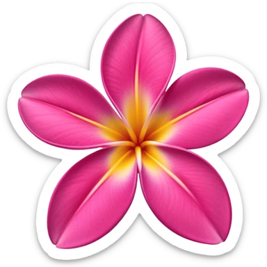 frangipani flower hot pink sticker