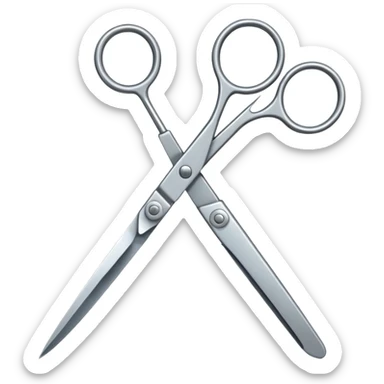 Scissors medical sticker