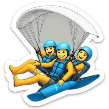 paraglider tandem sticker