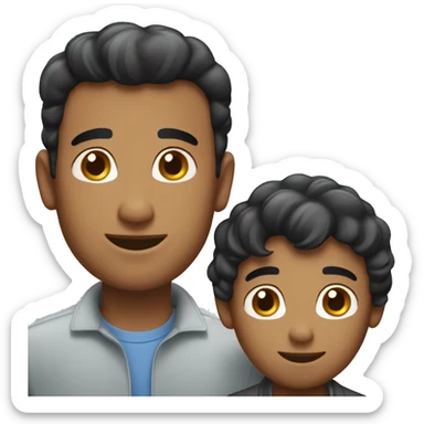 A gay couple one younger black hair one older. sticker