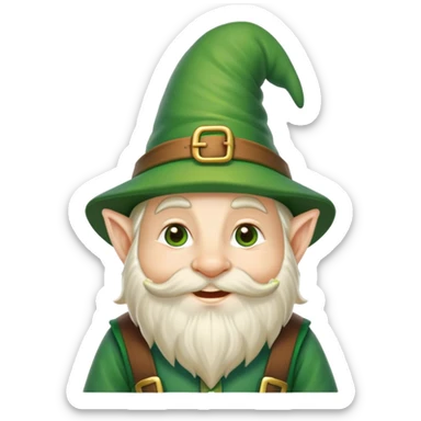 Friendly leprechaun gnome  sticker