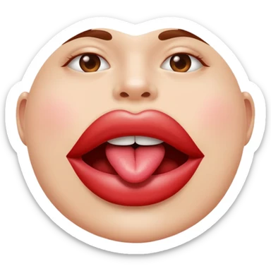 Licking lips sticker