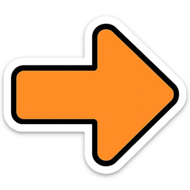 A simple right-pointing arrow icon sticker