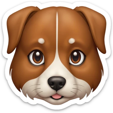 realistic portrait of a dog sticker