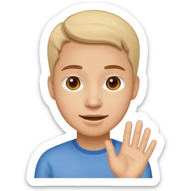 Friendl, helper, one person sticker