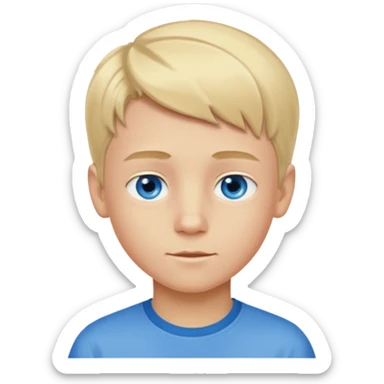 Sarışın kısa boylu 11 yaşında yakışıklı çocuk sticker