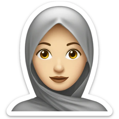 a russian woman wearing a veil sticker