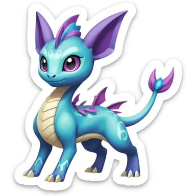 Meloetta-Suicune-Spyro-Toothless-Stitch-Pokémon-Fakémon-creature-hybrid sticker