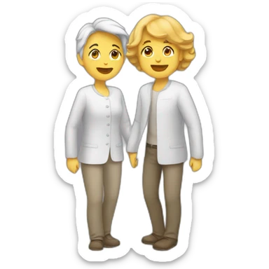 2 personnes qui s’embrassent  sticker