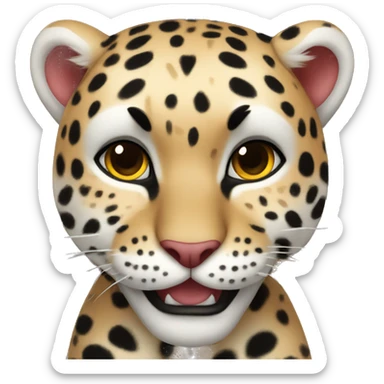Corazon leopardo sticker
