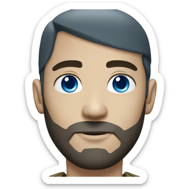 Military commando White skin blue eyes sticker