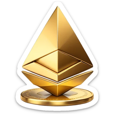 Ethereum cryptocurrency logo sticker