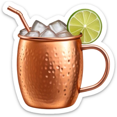 Moscow mule glass cocktail  sticker